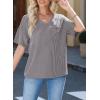 imageEVALESS Womens Summer Tops Oversized T Shirts Short Sleeve Blouses for Women Dressy Casual Work OutfitsGrey
