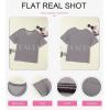 imageEVALESS Womens Summer Tops Oversized T Shirts Short Sleeve Blouses for Women Dressy Casual Work OutfitsGrey