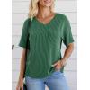 imageEVALESS Womens Summer Tops Oversized T Shirts Short Sleeve Blouses for Women Dressy Casual Work OutfitsIvy Green