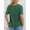 imageEVALESS Womens Summer Tops Oversized T Shirts Short Sleeve Blouses for Women Dressy Casual Work OutfitsIvy Green