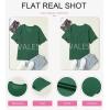 imageEVALESS Womens Summer Tops Oversized T Shirts Short Sleeve Blouses for Women Dressy Casual Work OutfitsIvy Green