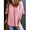 imageEVALESS Womens Summer Tops Oversized T Shirts Short Sleeve Blouses for Women Dressy Casual Work OutfitsPink