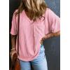imageEVALESS Womens Summer Tops Oversized T Shirts Short Sleeve Blouses for Women Dressy Casual Work OutfitsPink