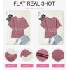 imageEVALESS Womens Summer Tops Oversized T Shirts Short Sleeve Blouses for Women Dressy Casual Work OutfitsPurple