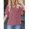 imageEVALESS Womens Summer Tops Oversized T Shirts Short Sleeve Blouses for Women Dressy Casual Work OutfitsPurple