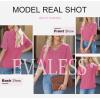 imageEVALESS Womens Summer Tops Oversized T Shirts Short Sleeve Blouses for Women Dressy Casual Work OutfitsRose Red