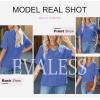 imageEVALESS Womens Summer Tops Oversized T Shirts Short Sleeve Blouses for Women Dressy Casual Work OutfitsRoyal Blue