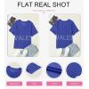 imageEVALESS Womens Summer Tops Oversized T Shirts Short Sleeve Blouses for Women Dressy Casual Work OutfitsRoyal Blue