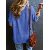 imageEVALESS Womens Summer Tops Oversized T Shirts Short Sleeve Blouses for Women Dressy Casual Work OutfitsRoyal Blue