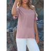 imageEVALESS Womens Summer Tops Oversized T Shirts Short Sleeve Blouses for Women Dressy Casual Work OutfitsViolet