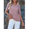 imageEVALESS Womens Summer Tops Oversized T Shirts Short Sleeve Blouses for Women Dressy Casual Work OutfitsViolet