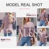 imageEVALESS Womens Summer Tops Oversized T Shirts Short Sleeve Blouses for Women Dressy Casual Work OutfitsViolet