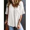 imageEVALESS Womens Summer Tops Oversized T Shirts Short Sleeve Blouses for Women Dressy Casual Work OutfitsWhite