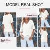 imageEVALESS Womens Summer Tops Oversized T Shirts Short Sleeve Blouses for Women Dressy Casual Work OutfitsWhite