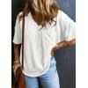 imageEVALESS Womens Summer Tops Oversized T Shirts Short Sleeve Blouses for Women Dressy Casual Work OutfitsWhite