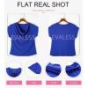imageEVALESS Shirts for Women Fashion 2025 Cowl Neck Tops for Women Dressy Casual Short Sleeve Clothes Summer OutfitsBlue
