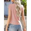 imageEVALESS Shirts for Women Fashion 2025 Cowl Neck Tops for Women Dressy Casual Short Sleeve Clothes Summer OutfitsPink