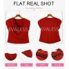 imageEVALESS Shirts for Women Fashion 2025 Cowl Neck Tops for Women Dressy Casual Short Sleeve Clothes Summer OutfitsRed