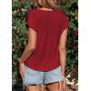 imageEVALESS Shirts for Women Fashion 2025 Cowl Neck Tops for Women Dressy Casual Short Sleeve Clothes Summer OutfitsRed