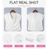 imageEVALESS Shirts for Women Fashion 2025 Cowl Neck Tops for Women Dressy Casual Short Sleeve Clothes Summer OutfitsWhite