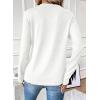 imageEVALESS Womens Dressy Casual Business Work Tops Blouses 2025 Spring Summer Fall Pleated Crewneck Knit Cute Loose Long Sleeve Shirts Clothes OutfitsWhite Large