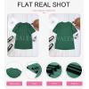imageEVALESS Womens Fashion Tops Crewneck Sexy Patchwork Lace Short Sleeve Tee Shirts Casual Knitted BlousesC Blackish Green