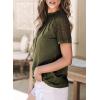 imageEVALESS Womens Fashion Tops Crewneck Sexy Patchwork Lace Short Sleeve Tee Shirts Casual Knitted BlousesC Green