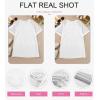 imageEVALESS Womens Fashion Tops Crewneck Sexy Patchwork Lace Short Sleeve Tee Shirts Casual Knitted BlousesC White