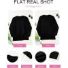 imageEVALESS Womens Long Sleeve Shirts Tops Trendy Dressy Casual Pleated Crewneck Knit Solid Loose Blouses OutfitsBlack