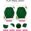 imageEVALESS Womens Long Sleeve Shirts Tops Trendy Dressy Casual Pleated Crewneck Knit Solid Loose Blouses OutfitsBlackish Green