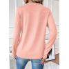 imageEVALESS Womens Long Sleeve Shirts Tops Trendy Dressy Casual Pleated Crewneck Knit Solid Loose Blouses OutfitsLight Pink