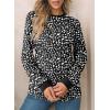 imageEVALESS Womens Crewneck Long Sleeve Tops Casual Polka Dots Tops Spring Summer 2025 Tshirts Shirts4b Black