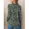 imageEVALESS Womens Crewneck Long Sleeve Tops Casual Polka Dots Tops Spring Summer 2025 Tshirts ShirtsE Green