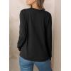 imageEVALESS Womens Crewneck Long Sleeve Tops Casual Polka Dots Tops Spring Summer 2025 Tshirts ShirtsG Black