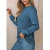 imageEVALESS Womens Crewneck Long Sleeve Tops Casual Polka Dots Tops Spring Summer 2025 Tshirts ShirtsG Blue