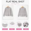 imageEVALESS Womens Crewneck Long Sleeve Tops Casual Polka Dots Tops Spring Summer 2025 Tshirts ShirtsG Gray