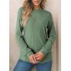 imageEVALESS Womens Crewneck Long Sleeve Tops Casual Polka Dots Tops Spring Summer 2025 Tshirts ShirtsG Green
