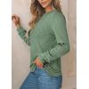 imageEVALESS Womens Crewneck Long Sleeve Tops Casual Polka Dots Tops Spring Summer 2025 Tshirts ShirtsG Green