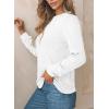 imageEVALESS Womens Crewneck Long Sleeve Tops Casual Polka Dots Tops Spring Summer 2025 Tshirts ShirtsG White