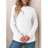 imageEVALESS Womens Crewneck Long Sleeve Tops Casual Polka Dots Tops Spring Summer 2025 Tshirts ShirtsG White