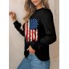 imageEVALESS Womens Crewneck Long Sleeve Tops Casual Polka Dots Tops Spring Summer 2025 Tshirts ShirtsI Black