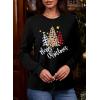 imageEVALESS Womens Crewneck Long Sleeve Tops Casual Polka Dots Tops Spring Summer 2025 Tshirts ShirtsI Christmas Black