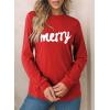 imageEVALESS Womens Crewneck Long Sleeve Tops Casual Polka Dots Tops Spring Summer 2025 Tshirts ShirtsI Christmas Red