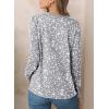 imageEVALESS Womens Crewneck Long Sleeve Tops Casual Polka Dots Tops Spring Summer 2025 Tshirts ShirtsI Gray