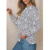 imageEVALESS Womens Crewneck Long Sleeve Tops Casual Polka Dots Tops Spring Summer 2025 Tshirts ShirtsI Gray