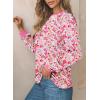 imageEVALESS Womens Crewneck Long Sleeve Tops Casual Polka Dots Tops Spring Summer 2025 Tshirts ShirtsI Pink