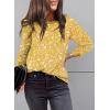 imageEVALESS Womens Crewneck Long Sleeve Tops Casual Polka Dots Tops Spring Summer 2025 Tshirts ShirtsI Yellow