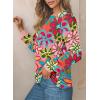 imageEVALESS Womens Crewneck Long Sleeve Tops Casual Polka Dots Tops Spring Summer 2025 Tshirts ShirtsNew Floral Print