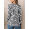 imageEVALESS Womens Crewneck Long Sleeve Tops Casual Polka Dots Tops Spring Summer 2025 Tshirts ShirtsNew Gray