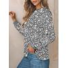 imageEVALESS Womens Crewneck Long Sleeve Tops Casual Polka Dots Tops Spring Summer 2025 Tshirts ShirtsNew Gray